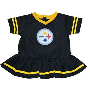 Gerber Pittsburgh Steelers Baby Girls Football Jersey Dress 6-12 M Black Yellow